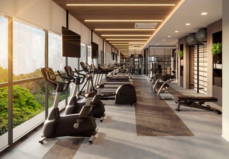 Ampère Brooklin-Perspectiva ilustrada do Fitness