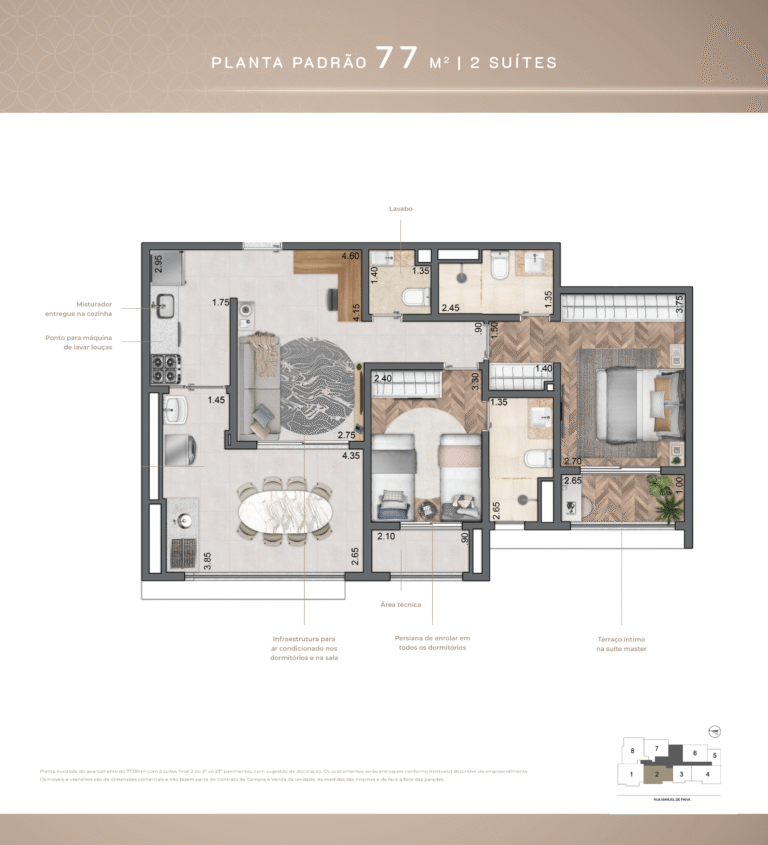 Cópia de 77m² 2 suítes