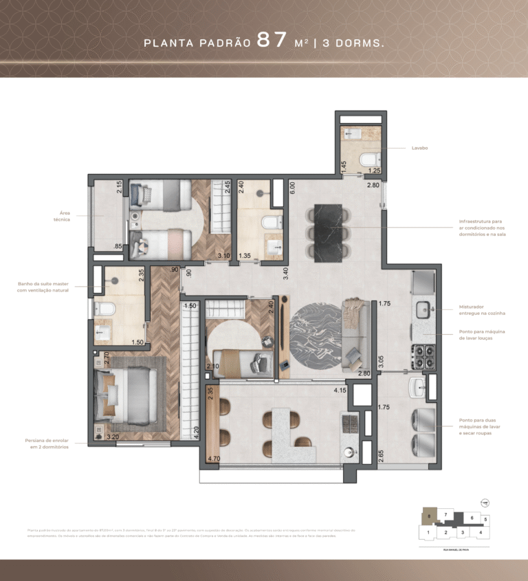 Cópia de 87m² 3 dorms