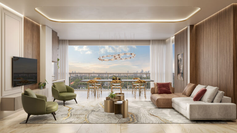 PERSPECTIVA ILUSTRADA _ LIVING DE 112,5M²
