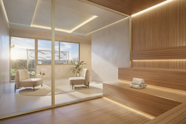 the sauna